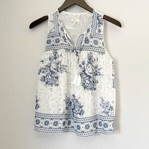 JOIE Cythera Tank Tassel Blue XS